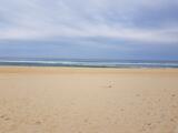 Blick auf den Strand in Frankreich